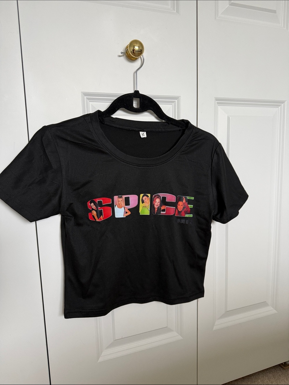 SHEIN Black Short-Sleeve 'SPICE' Graphic Tee